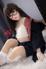 128CM Flat Chest TPE Body+Silicone Head Sex Doll MM091 Rizumu