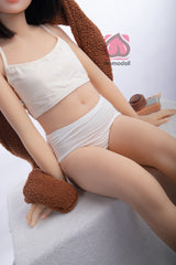 128CM Flat Chest TPE Body+Silicone Head Sex Doll MM086 Suzu